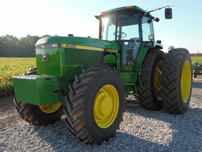 1 green tractor